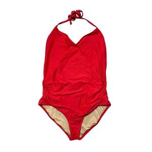 J. Crew Red One Piece Scoop Backline Bathing Suit 12